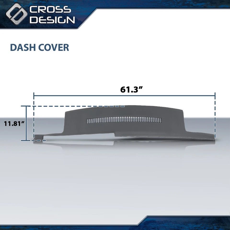 Light Grey Molded Dash Cover Overlay Fits 1988-1994 Chevy GMC Truck C1500 K1500 - Image 3 of 4