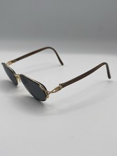 Vintage Authentic FENDI Oval Mocha Eyeglasses Gold Sunglasses FRAMES ONLY F510