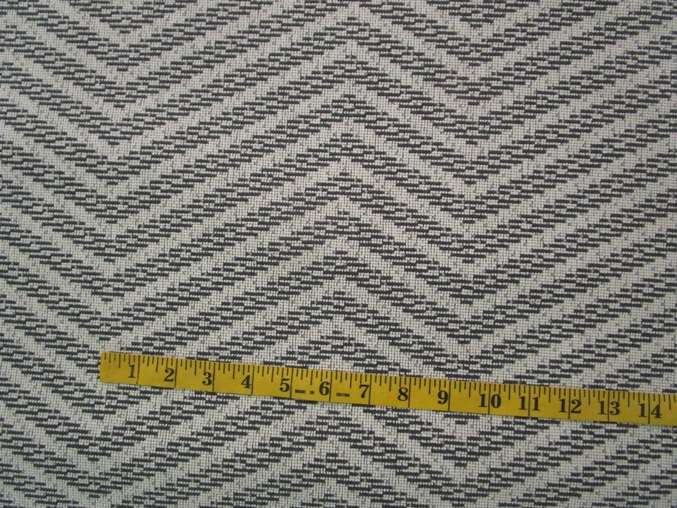 Tela de tapicería SPARRE Schumacher marfil Epingle tejido Chevron 3+ yardas Foto 4 de 4