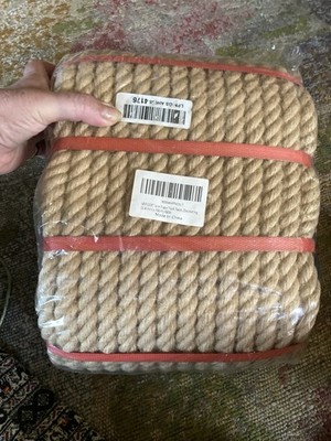 Veinsert Jute Rope Thick Twist Decorating 3/4  by 100ft New Rope 