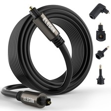 ELEGAN Toslink Optical Audio Cable 75ft Black Fiber ECTSL-75FT