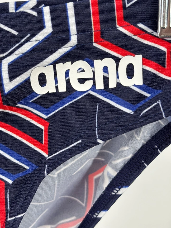 Мужские плавательные шорты Arena Arena Surfs Up II 30 в синюю красную полоску устойчивые к хлору - Изображение 3 из 4