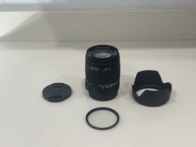 Sigma 18-250mm f/3.5-6.3 DC OS HSM Zoom Lens w/ Hood & Filter for Canon EF Mint
