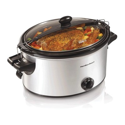 Hamilton Beach Stay or Go 6 Quart Slow Cooker Portable Crock Pot -FREE SHIPPING