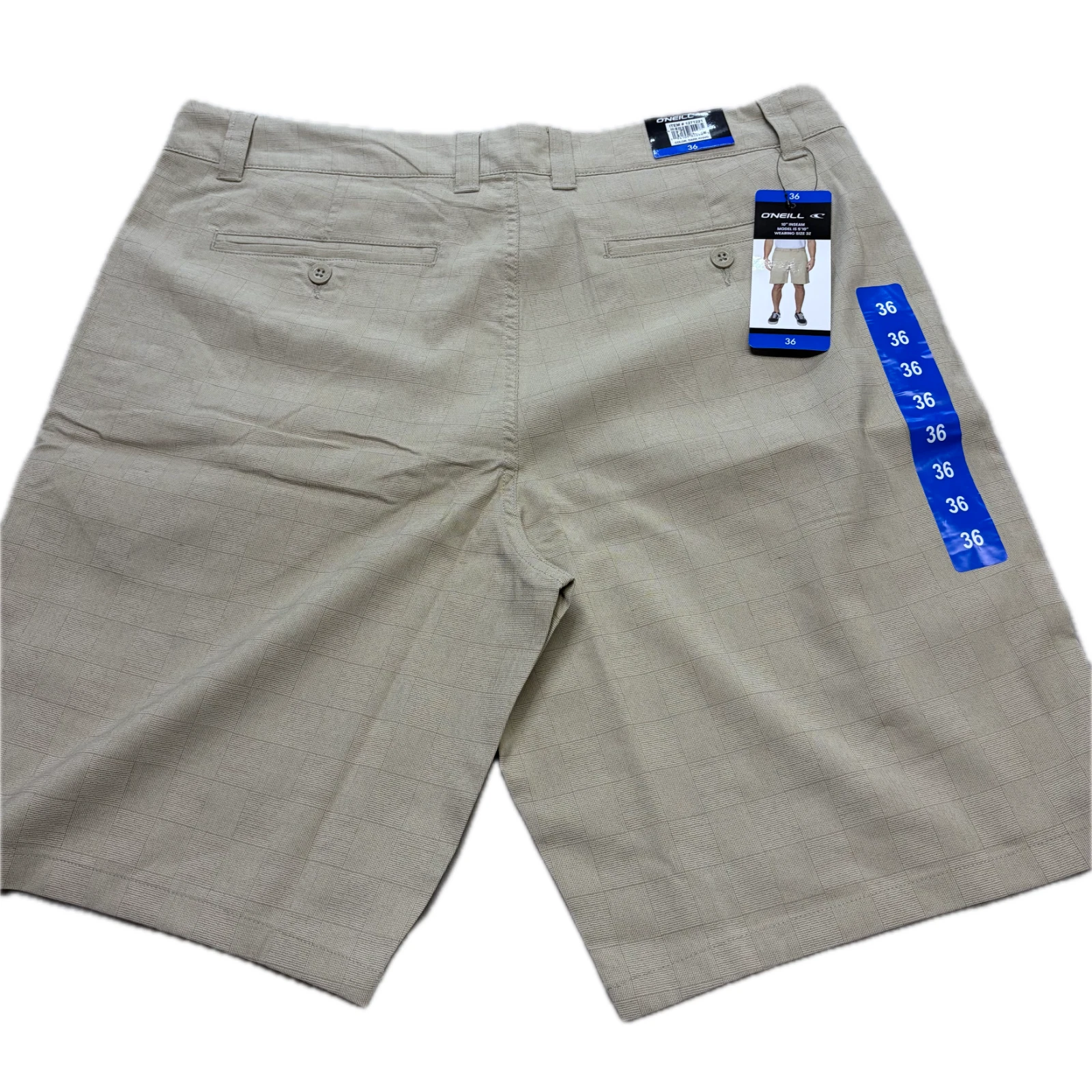 O'Neill Men's Size 36 Chino Shorts Khaki Standard Fit Inseam 10" NWT Surf Beach