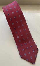 Brooks Brothers Mens Tie Red Paisley Medallion Trad Ivy Style Made in USA Makers
