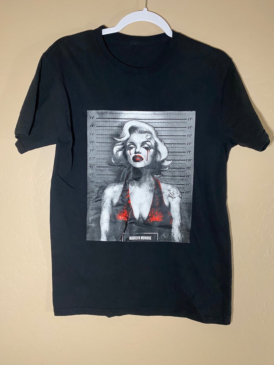 Marilyn Monroe Mug Shot T-shirt Black Size S | eBay