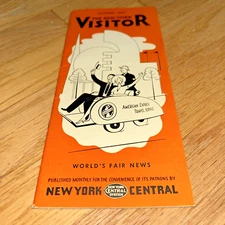 Oct 1940 THE NEW YORK VISITOR NY Guide NEW YORK CENTRAL SYSTEM - WORLD'S FAIR