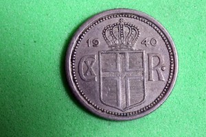 ESTATE FIND 1940 - ICELAND 25 AURAR! #N00130