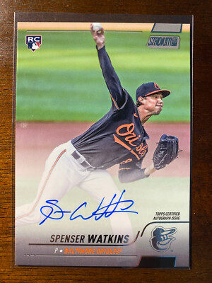 2022 Topps Stadium Club Spenser Watkins #SCBA-SW RC Auto Baltimore Orioles