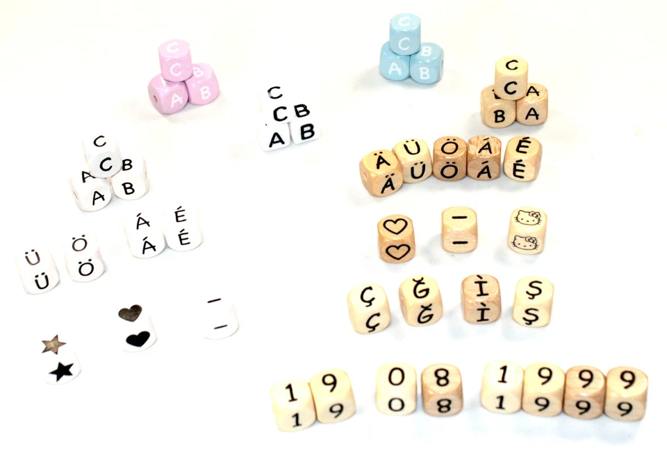 Schnullerkette mit Namen Kleiner Prinz Mamas Schatz Krone Junge Baby blau Holz - Bild 4 von 4