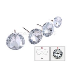10x Crystal Upholstery Button Sewing Diamante Nail Tack Stud Pin Furniture Decor