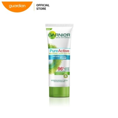 100ML X 6 Garnier Pure Active Matcha De-Tox Pollution &Oil Deep Clean