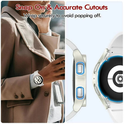 Coque pour Samsung Galaxy Watch 6 Protection écran Verre Trempé 40mm/44mm Cover - Photo 6 sur 15