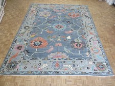 12 x 14'9 Hand Knotted Gray Colorful Turkish Oushak Oriental Rug G11522