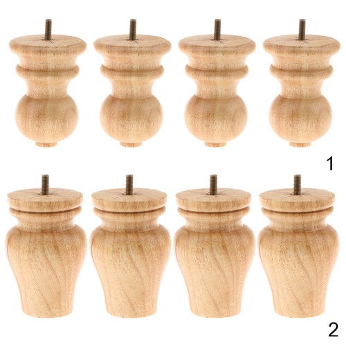 4 Stück Holz Sofafüße Möbelfüße Schrankfüße Füße Sofa Couch Stuhl Bett Schrank - Bild 8 von 12
