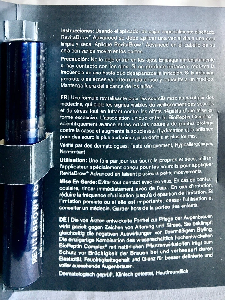 REVITALASH REVITABROW ADVANCED 0.9ml/ 0.030 fl oz NIB - Image 3 of 4