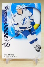 2020-21 SP Hockey Rookie Authentics Blue #115 Cal Foote - Tampa Bay Lightning