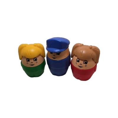 Lot of 3 Vintage 90s Little Tikes Step 2 Toddle Tots Chunky Family Figure 4'' Toy