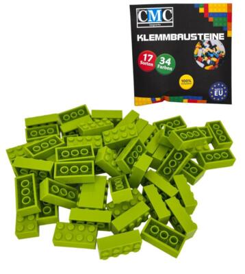 100 Klemmbausteine Gras Grün Bausteine 2x4 Noppen Basic Bricks 8er Steine NEU