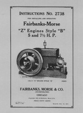 Fairbanks - Morse 5 & 7½ H.P. Manual No 2738 (please read description)