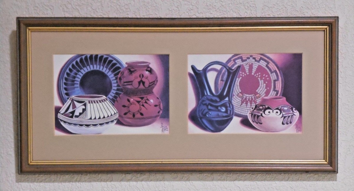 Jack Bazel 絵 Jack Bazel Framed Prints 5x7 1982 & 1980 Southwest Style | eBay