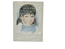 H D BECKER AMERICAN ARTIST 1914-1995 ORIGINAL SWEET BOY PORTRAIT PAINTING SIGNED