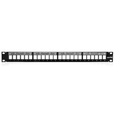 Leviton 49255-L24 1RU 24  Port Patch Panel with Magnifying Lens Label Holder