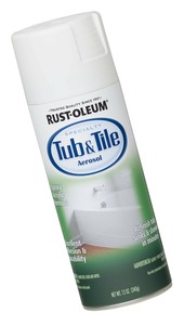 Rust-Oleum 280882 Specialty Tub and Tile Spray Paint, 12-Ounce, White