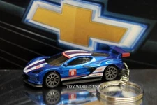 Custom Key Chain '21 Chevy C8.R Corvette blue