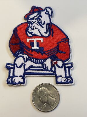 Louisiana Tech Bulldogs vintage iron on embroidered patch 3” X