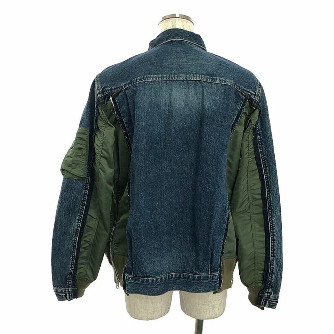 Sacai Sakai Denim x Nylon Twill Jacket MA-1 Docking Military Sacai Sakai Denim x Nylon Twill Jacket MA-1 Docking Military
