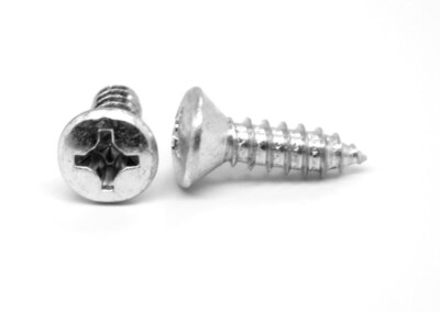 #6-20 x 3/8 Sheet Metal Screw Phillips Oval Head Type B Stl Zinc