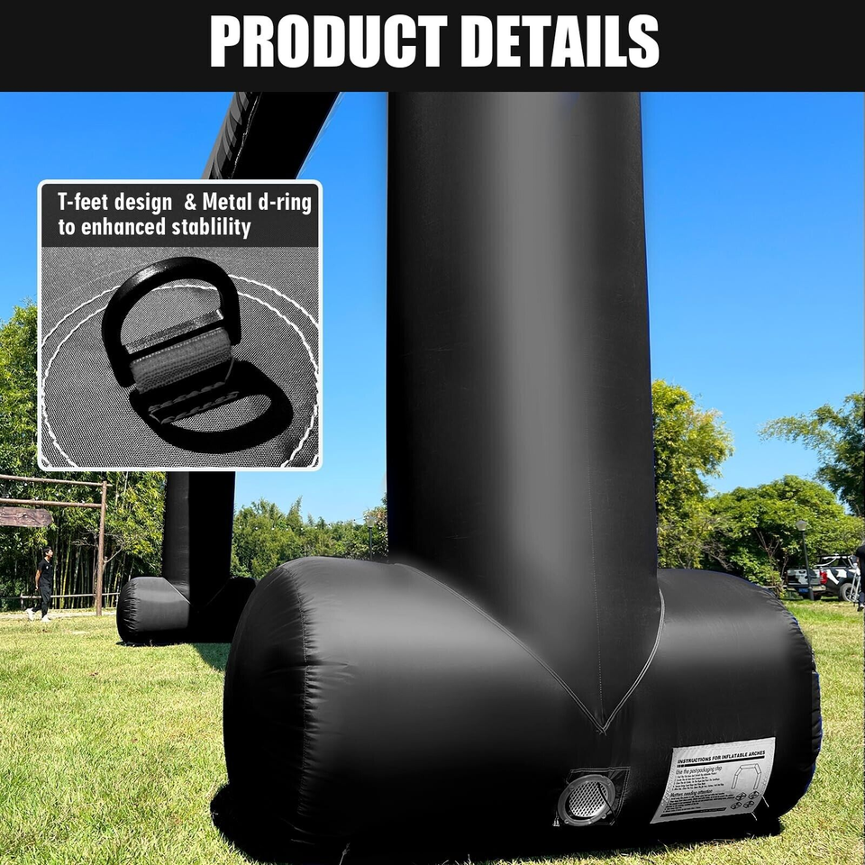 OZIS 26Ft Inflatable Arch Start Finish Line Inflatable Archway with