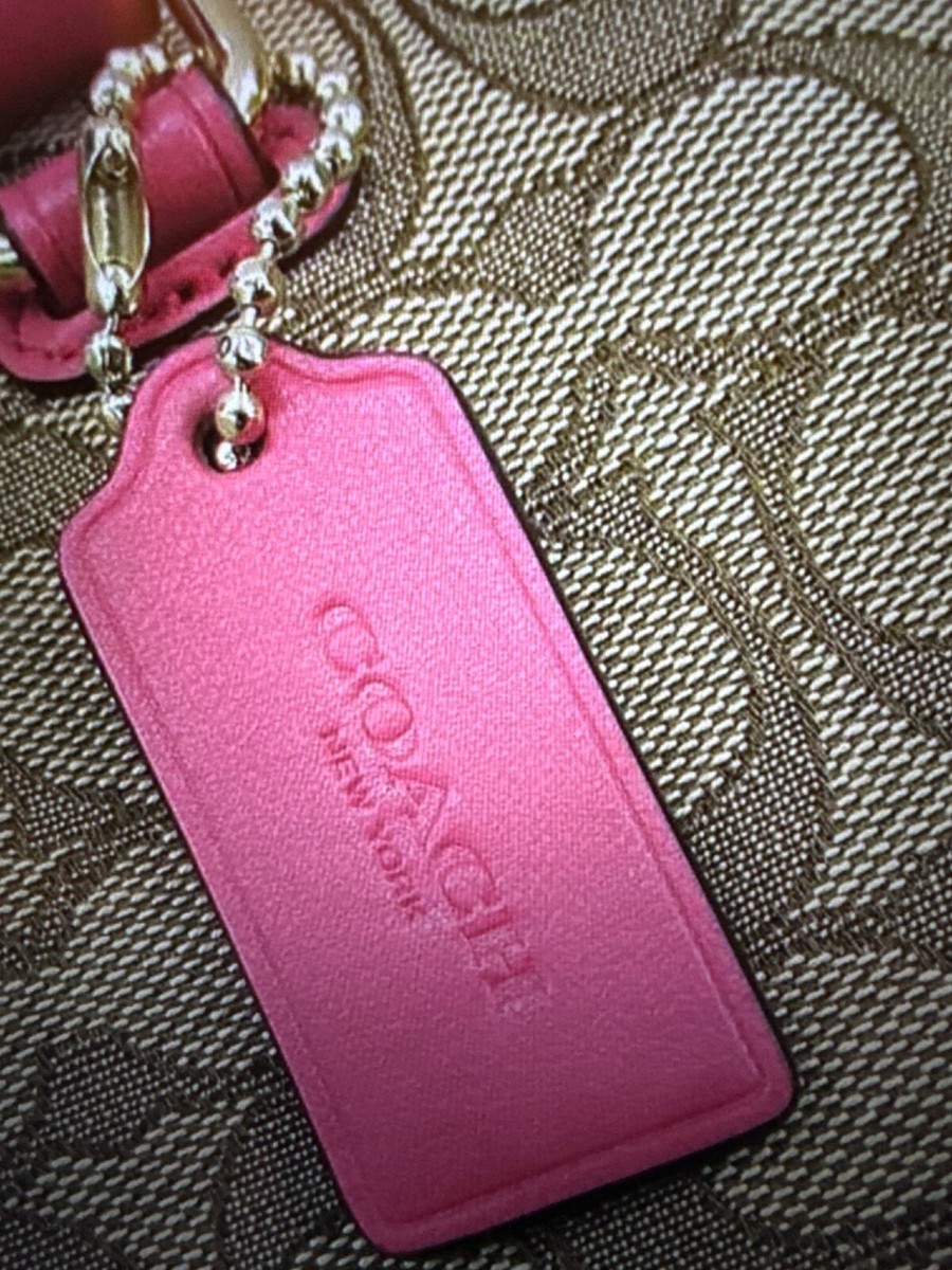 COACH HANDBAG F58282 OUTLINE SIGNATURE ZIP TOP TOTE Khaki Brown