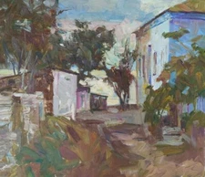 Oil painting Around the sea Landscape Ukrainian painter Canvas original decor