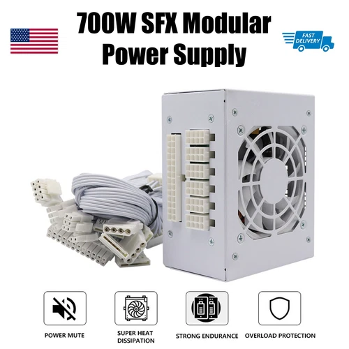 SFX Fully Modular 500W 700W Mini Desktop PC Power Supply PSU White