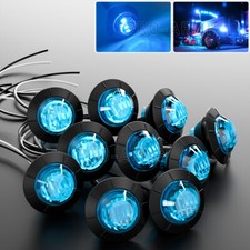120x 34round Marker Lights 12v Truck Trailer Ice Blue Clearance Bullet Light 120x 34round Marker Lights 12v Truck Trailer Ice Blue Clearance Bullet Light