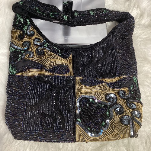 Gorgeous Intricately Beaded & Embroidered Boho Banjara Shoulder Bag With Sequins - Picture 11 of 11