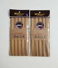 20 Chopsticks Bamboo Wood Plain Chop Sticks Beautiful Gift Set NEW (10 Pairs)