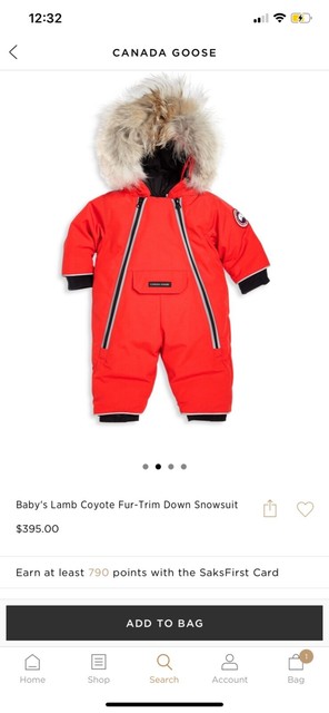 canada goose lamb snowsuit