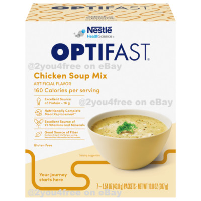 OPTIFAST   800 SOUP MIX | CHICKEN, VEGETABLE, or TOMATO | 1 BOX = 7 SERVINGS