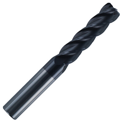 1/2'' 4 Flute Single End Variable Index HP Carbide End Mill AlCrTiN Coated Long
