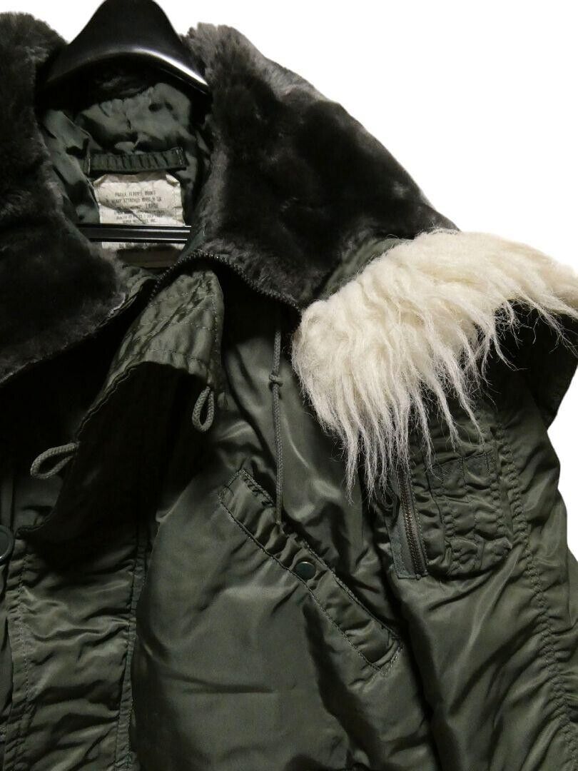 ALPHA N-2B Flight Jacket Coat men Size L olive green 80s ALPHA N-2B Flight Jacket Coat men Size L olive green 80s