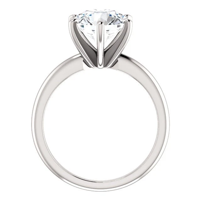 2.00 Carat (8mm) Moissanite 6 Prong Solitaire Ring in 14k Gold Charles & Colvard - Image 2 of 4