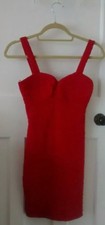 Kiah Red Ruched Sweetheart Bodycon Dress Size 8
