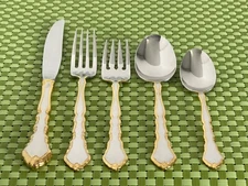 Oneida Community GOLDEN ROYAL CHIPPENDALE Stainless Glossy Flatware CHOICE A7G