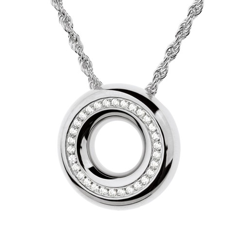 Ernstes Design Anhänger AN1055 Edelstahl mit Zirkonia Ø 20 mm - Bild 2 von 2