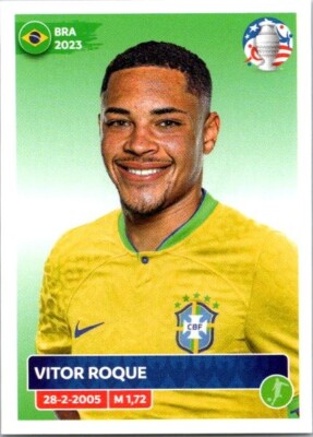 Vitor Roque 2024 Panini Copa America #BRA16 Rookie Sticker RC