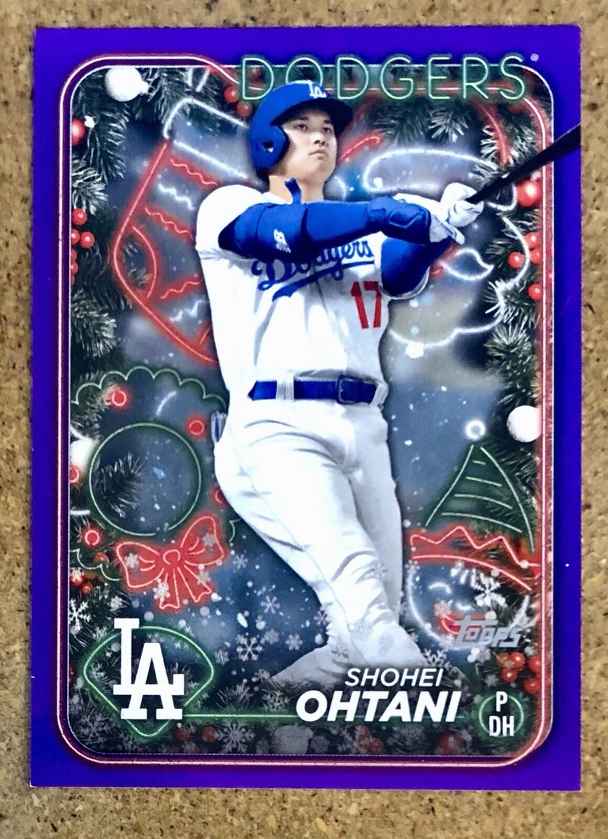2024 Topps Holiday Purple Metallic Tree SSP Shohei Ohtani H1 02/99